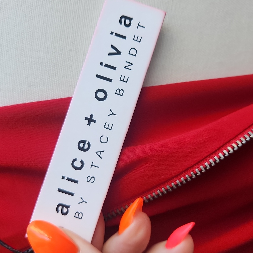 Alice + Olivia Red Mini Dress - Picture 10 of 12